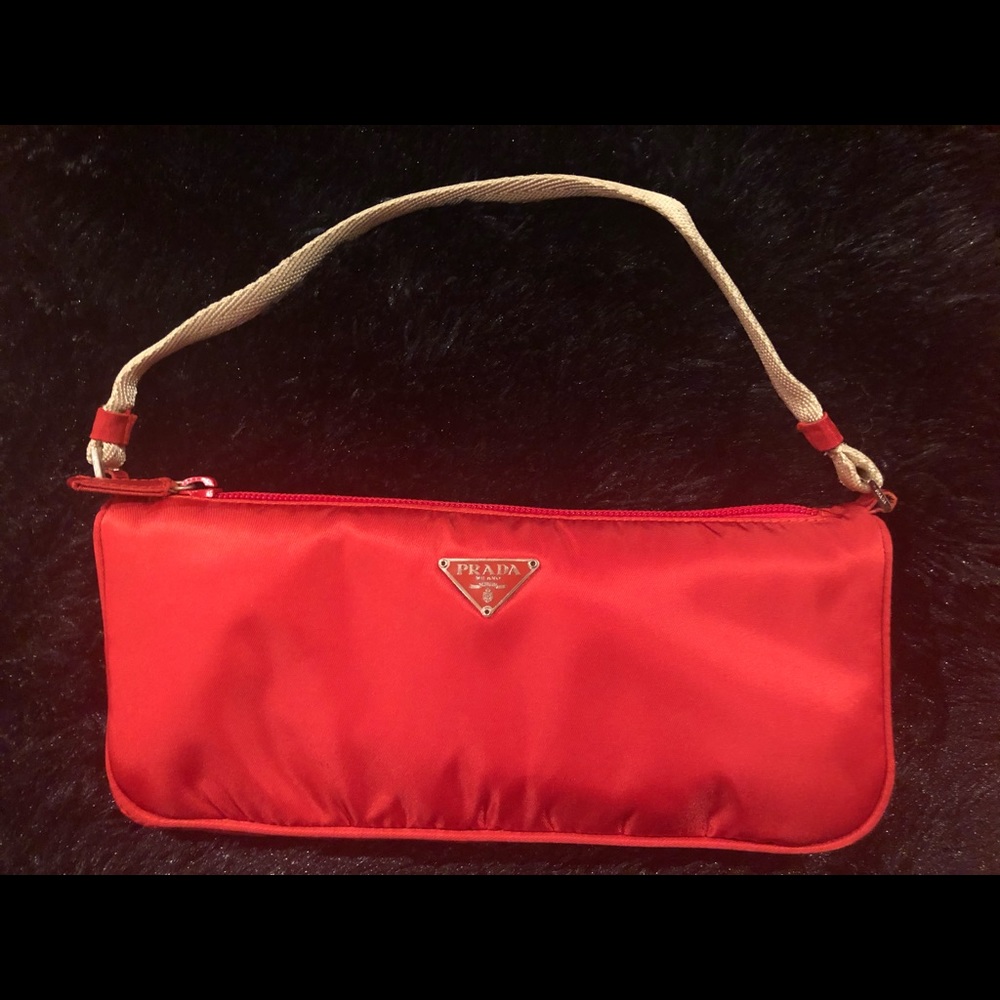 Brand New Prada Tessuto Sport Pochette Rossi